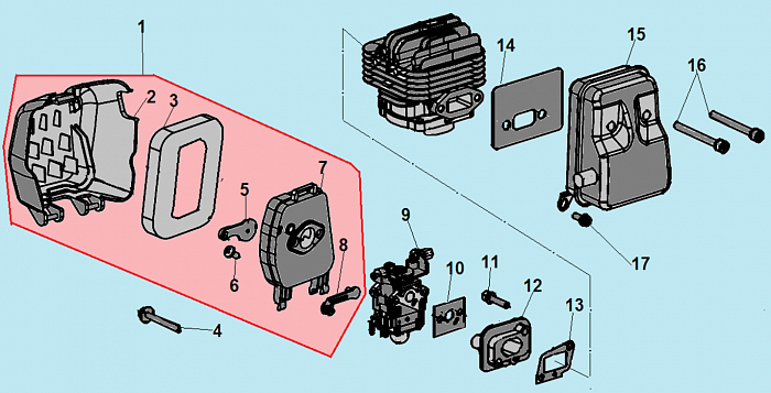 5 КАРБЮРАТОР - ФИЛЬТР ТРИММЕР CHAMPION Т433S-2