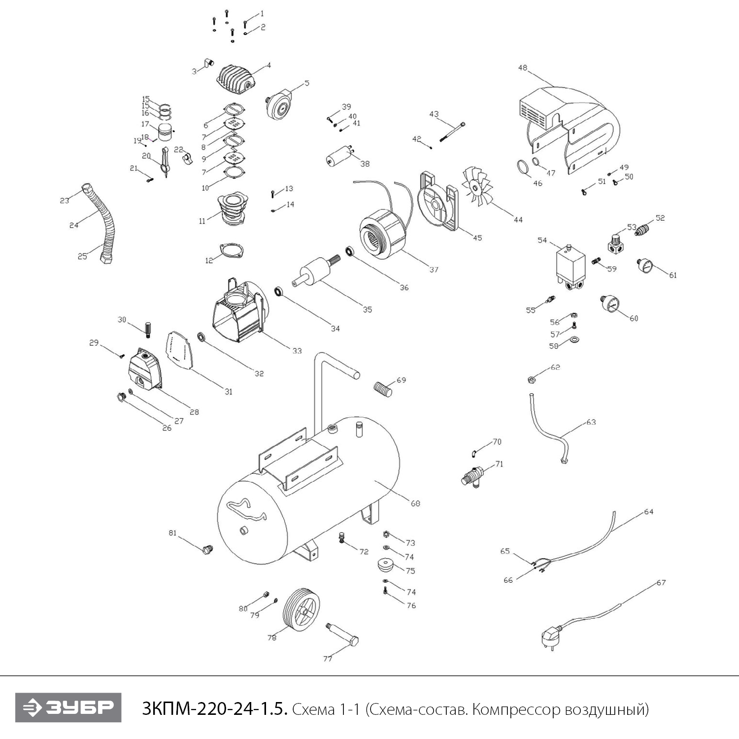 Компрессор воздушный ЗКПМ-220-24-1.5