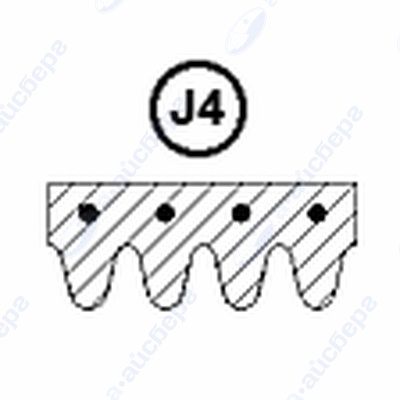 Ремень 1270 J4 черн. Merloni 041587
